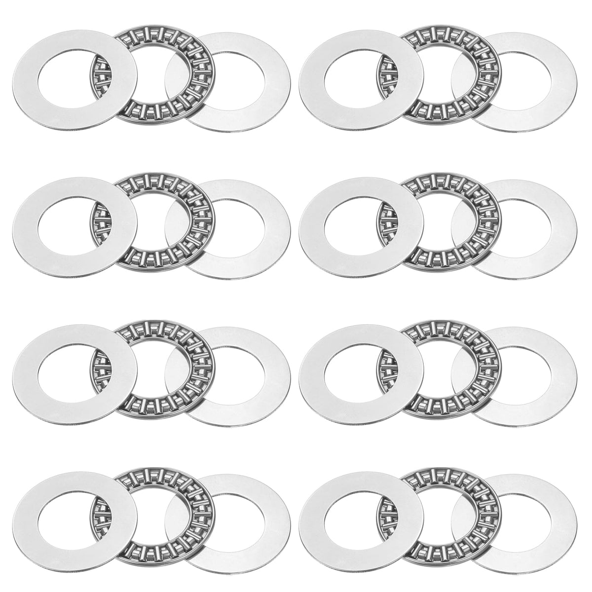 uxcell 8 Sets AXK2035 Thrust Needle Roller Bearings with Washers, ID 20mm