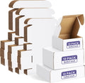30 Pack Small Shipping Boxes Assorted Sizes, 4x4x2, 6x4x3, 7x5x2-10 PCS Each Small Boxes, White Corrugated Box