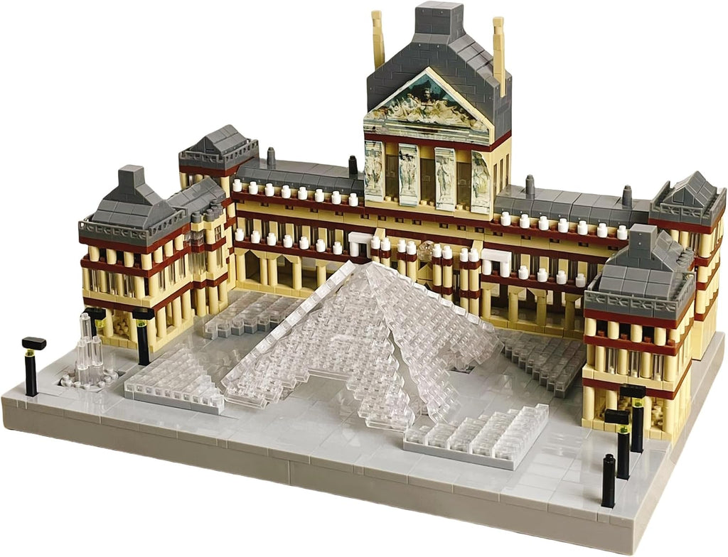 Louvre Museum Paris Micro Mini Building Blocks Architecture Toys Sets