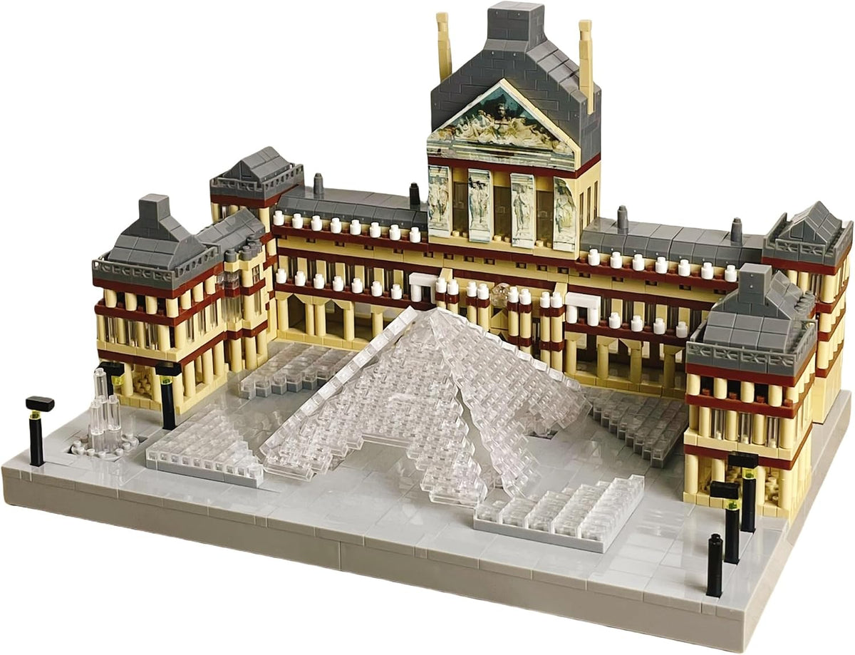 Louvre Museum Paris Micro Mini Building Blocks Architecture Toys Sets