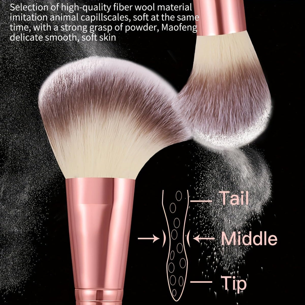 70Pcs Pink Makeup Brushes Set Professional Makeup Kit Multi-functional Makeup Tool Set with Case Facial Makeup