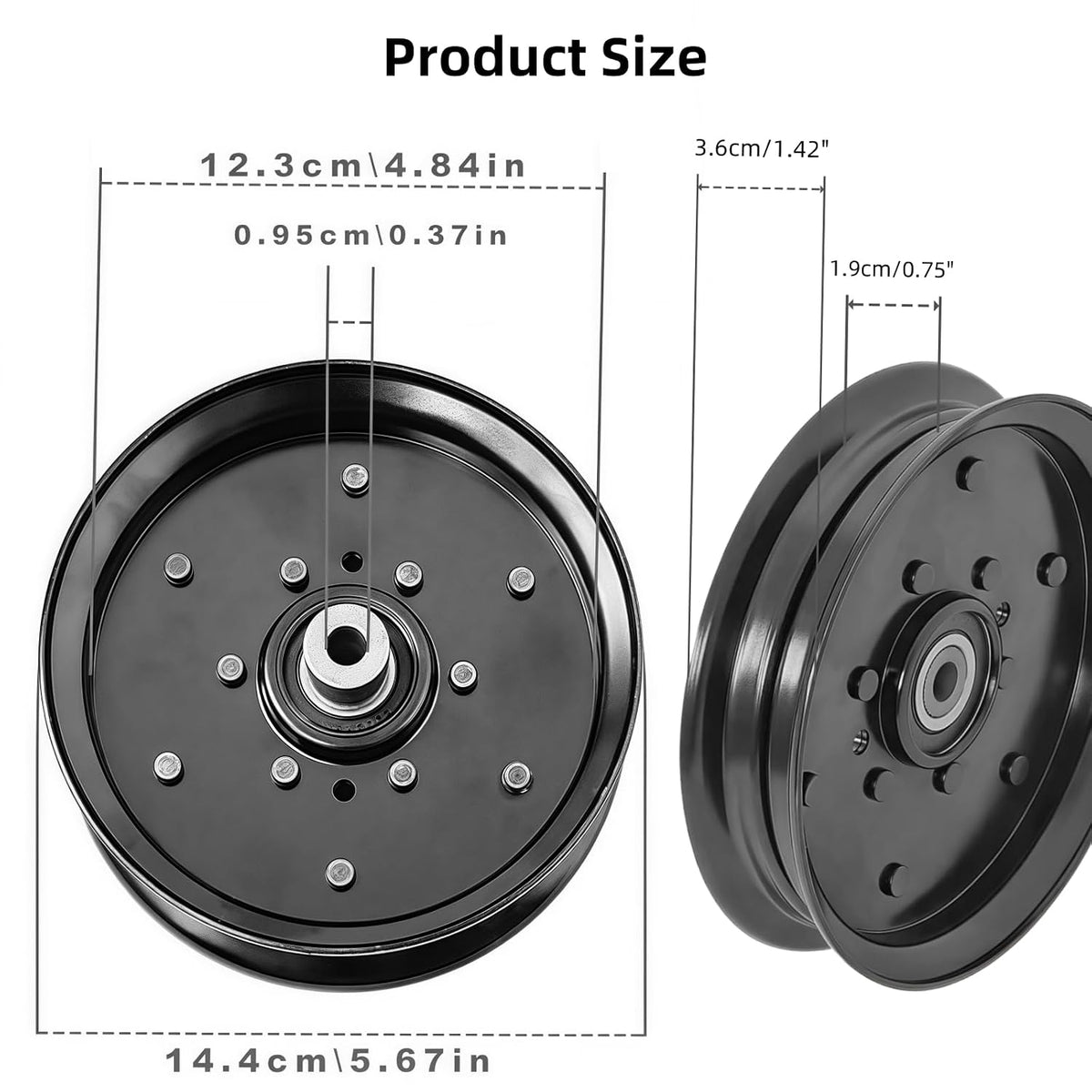 Flat Idler Pulley 07351200 Fit for Ariens 60 52 Apex 60 52 48