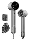 Hair Dryer with Diffuser, Fast Drying Ionic Blow Dryer, Lightweight, Silver