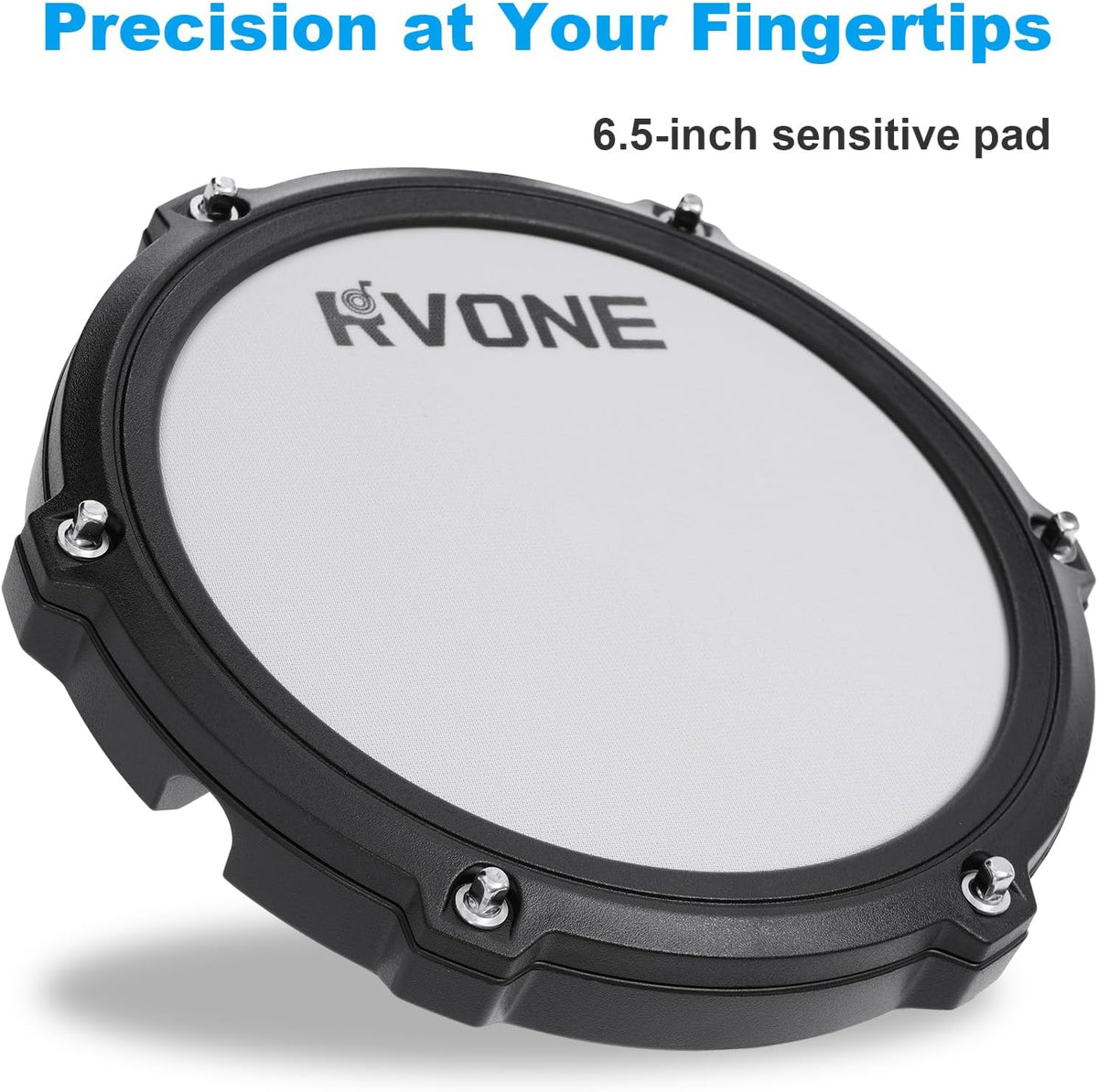 Electric Drum Set for Beginner with Kick Hammer Pedal,10" Cymbals, 4 Mesh Pads, Supports Sensitivity Adjustment,150