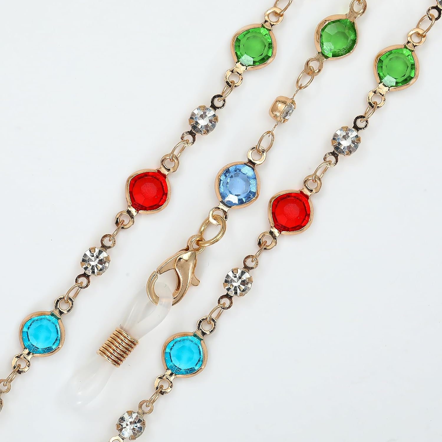 Eyeglasses Chain Holder, Beaded Neck Cord for Reading Glasses and Sunglasses, Women and Girls