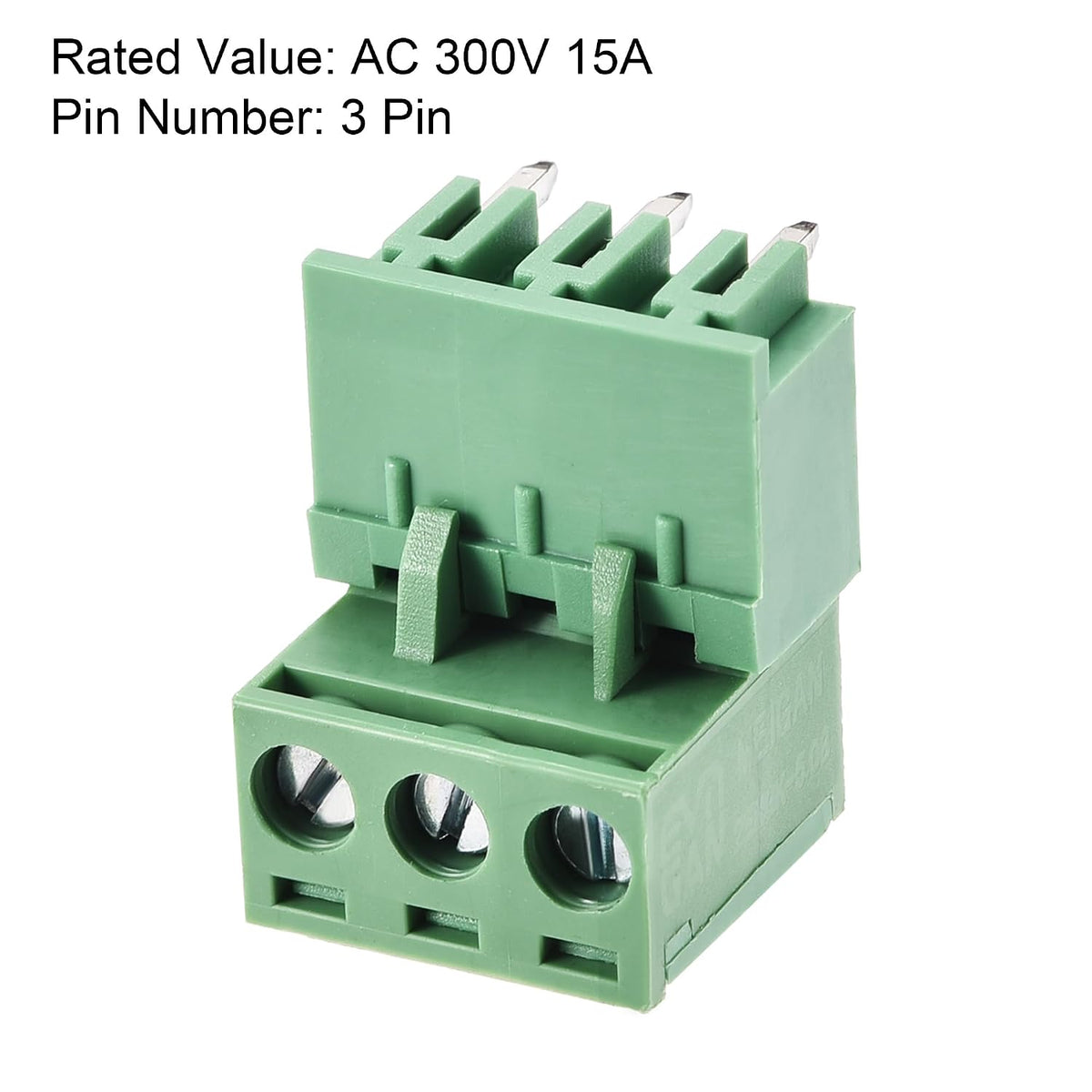 uxcell 3-Pin 5.08mm Pitch Right Angle PCB Screw Terminal Block 10 Sets