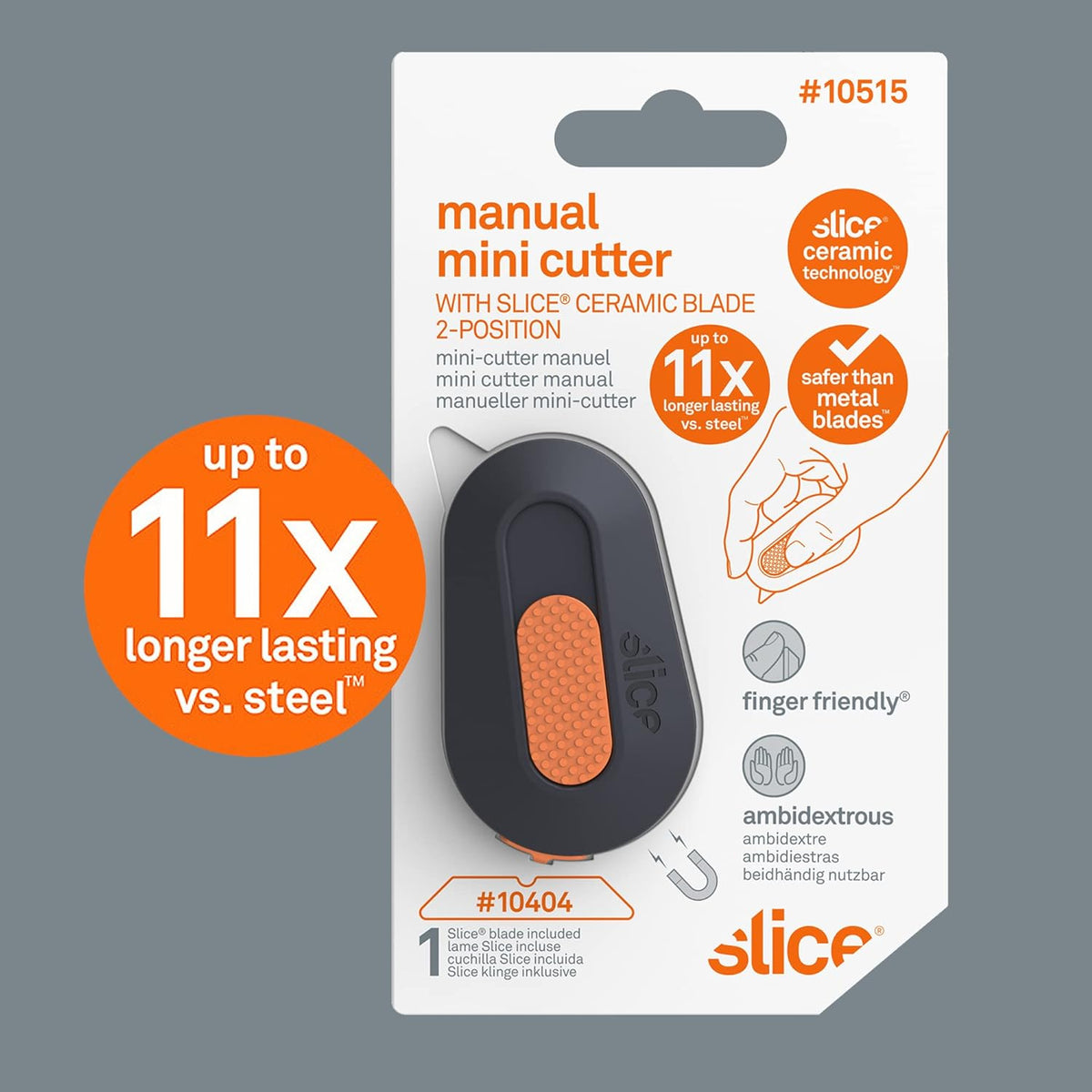 Mini Box Cutter, Manual Retracting, Safe Ceramic Box Cutter Lasting 11x Longer than Metal, Keychain Box Opener, 1 Pack