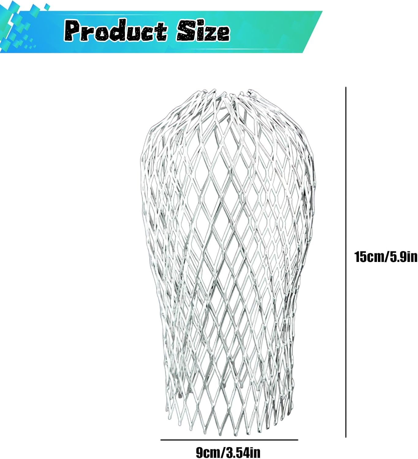 4-Pack 3.5" Expandable Aluminum Downspout Gutter Guards - Leaf & Debris Filter Strainers to Prevent Blockages, Fits