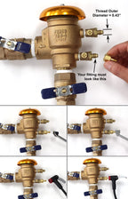 Vibrant Yard Co. LLC Winterize Backflow Preventer Adapter, 1/4 in SAE Flare