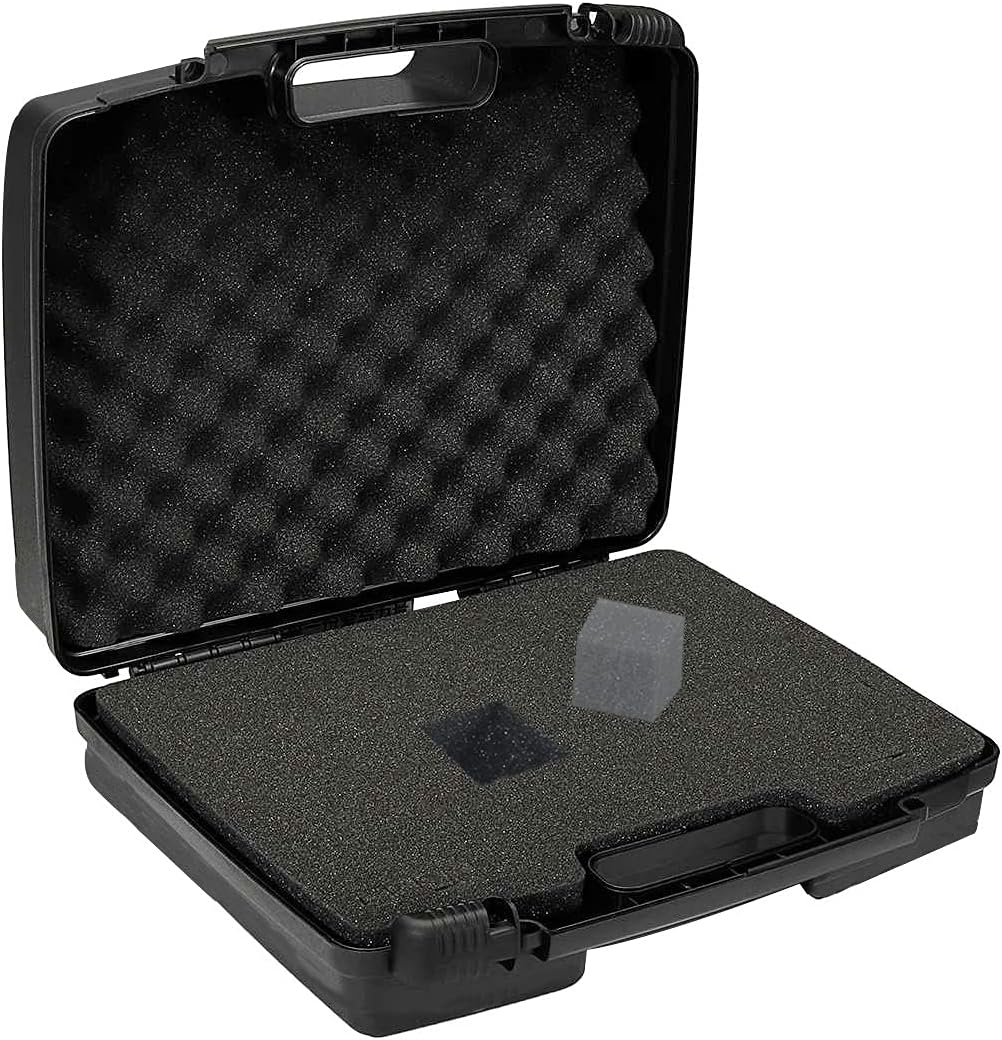Small Hard Case with Foam, 14" Lightweight Pluck Foam Padded Protection Carrying/Storage Case - Customizable Interior