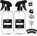300mL (10oz) 360° Spray Bottles, 2-Pack — Adjustable Nozzle, Leak-Resistant spray bottles for Cleaning, Plants, Hair