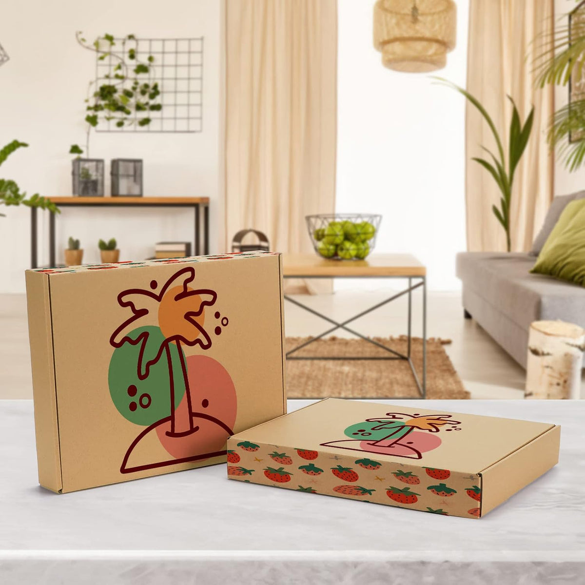13x10x2 Cardboard Shipping Boxes Set of 20, Brown