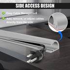 Wall Cord Hider, Side-Open Cable Raceway for on Wall,Gray,Regular-118inch