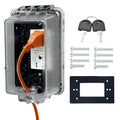 PILISPARK Locking Weatherproof Outlet Cover, Clear in-Use Box