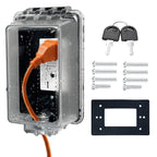 PILISPARK Locking Weatherproof Outlet Cover, Clear in-Use Box