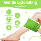 12 Pack Korean Exfoliating Mitts, Body Scrub, 8 x 5.5 in, Green