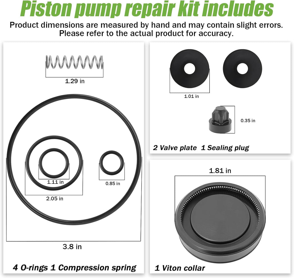 0610407-K Piston Sprayer Pump Repair Kit, for Solo 425 Backpack Sprayers