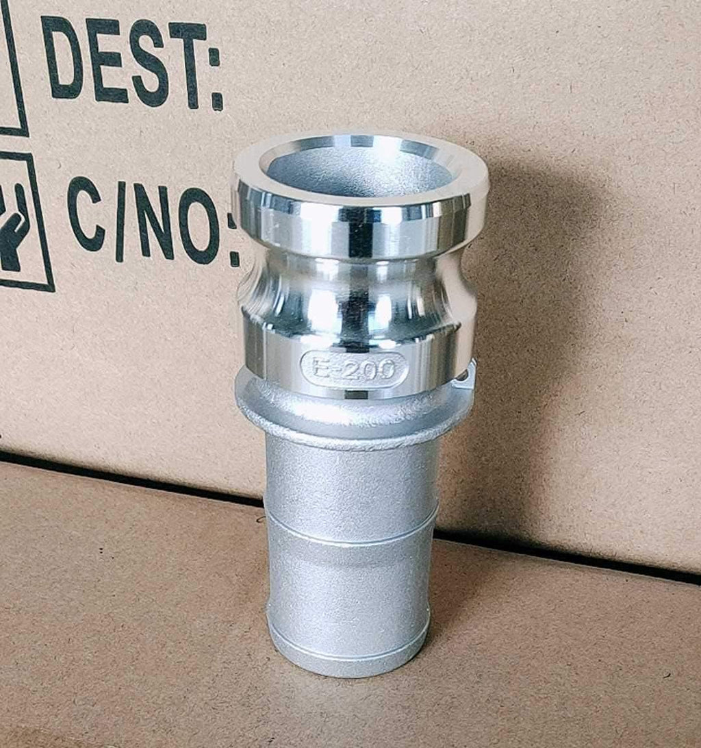 2pc Aluminum Camlock Fittings part E, Cam & GrooveHose Fittings -2 inch Male Adapter & Coupling