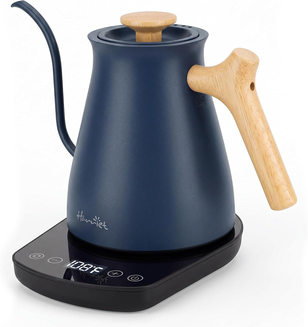 Gooseneck Electric Kettle, 0.8L, 1°F Control, Brew Timer | 120-Min Keep Warm, 104–203°F Control, Built-In Brew Timer