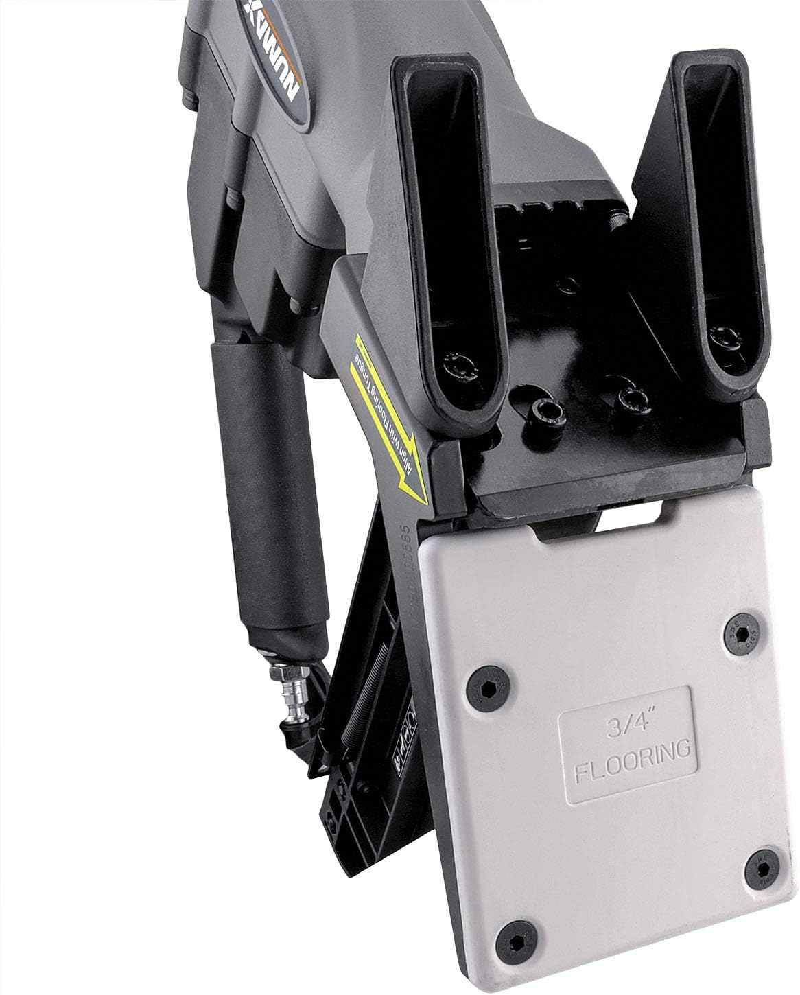 S50LSDH Pneumatic 2-in-1 15.5-Gauge and 16-Gauge 2" Dual Handle Flooring Nailer / Stapler with Flooring Mallet and