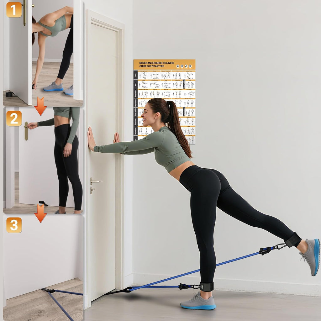 Resistance Bands, Exercise Bands for Working Out with Handles | Resistance Bands with Handles, Door Anchor for Home
