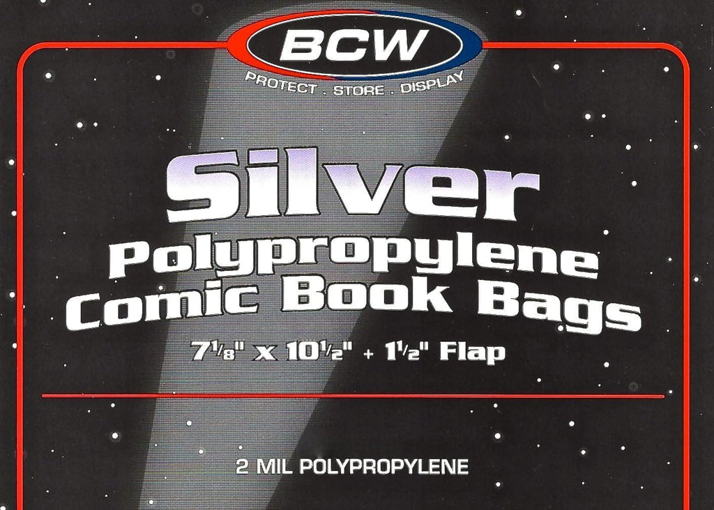 Silver Age Comic Bags (500 Pack) – Acid-Free Archival Comic Book Bags for Silver Age Comics | Crystal Clear BCW Comic