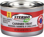 Canned Heat Ethanol Gel Fuel, 2-Hour Burn, 24 Pack