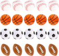 Mini Sport Stress Ball 20 Packs Sport Party Supplies Small Foam Anxious Toy Baseball Basketball Football Soccer