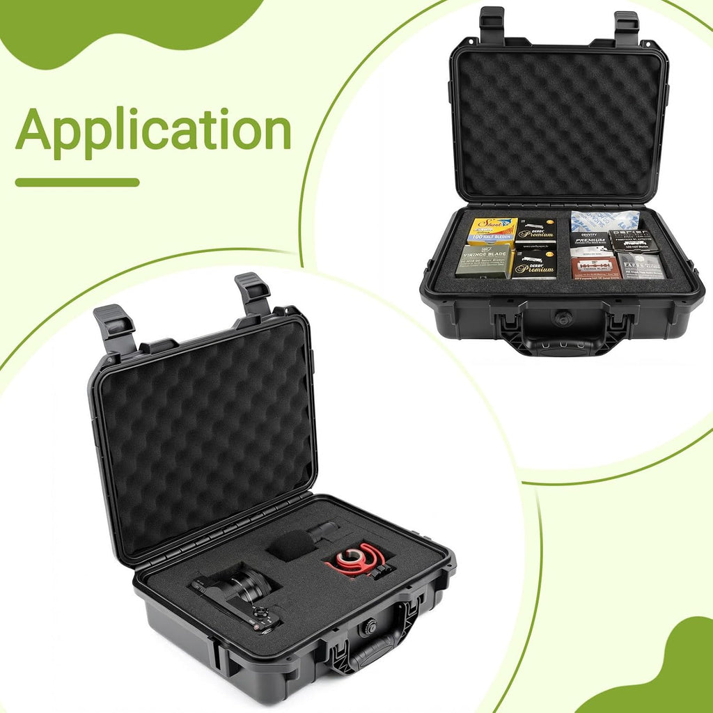 Hard Case with DIY Customizable Foam Insert 14.3 x 11.4 x 4.5 Inch