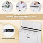 Mail Boxes with Key Lock,Locking Mailbox Wall Mounted,Security Metal Mailbox Drop Box, Modern Large Capacity,Steel