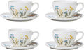 896612 Wildflowers 8-Piece Espresso Cups & Saucers Set