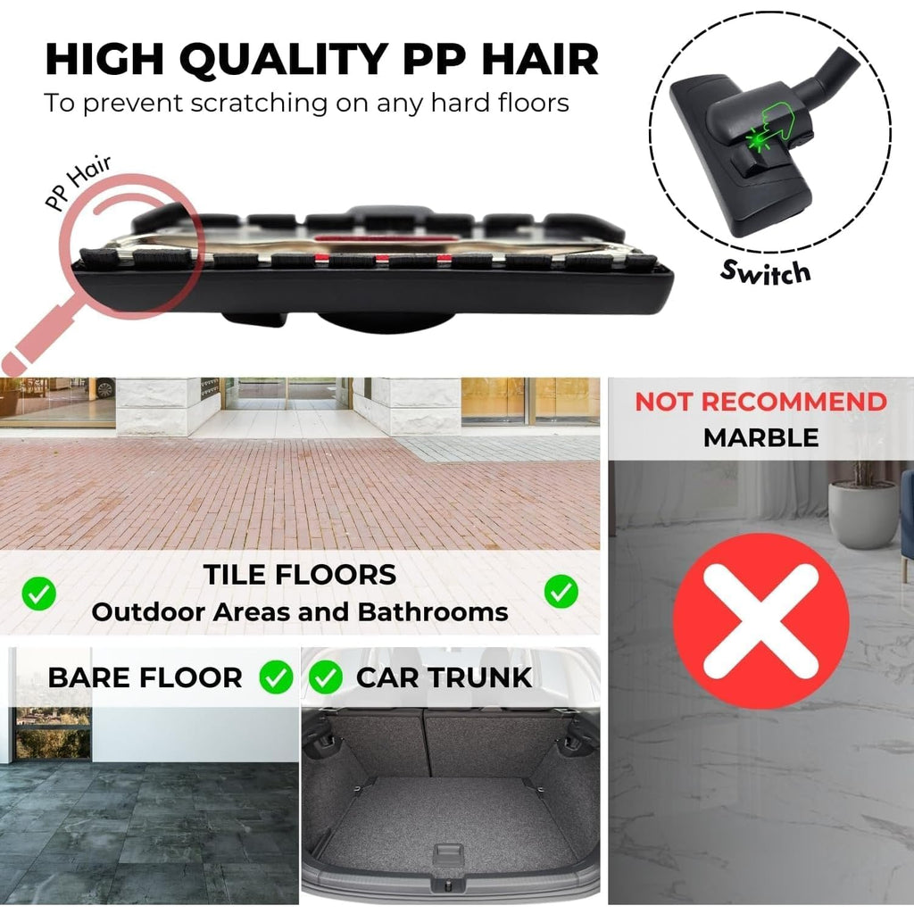Replacement Vacuum Head Compatible with Shark & Miele Vacuum Cleaners