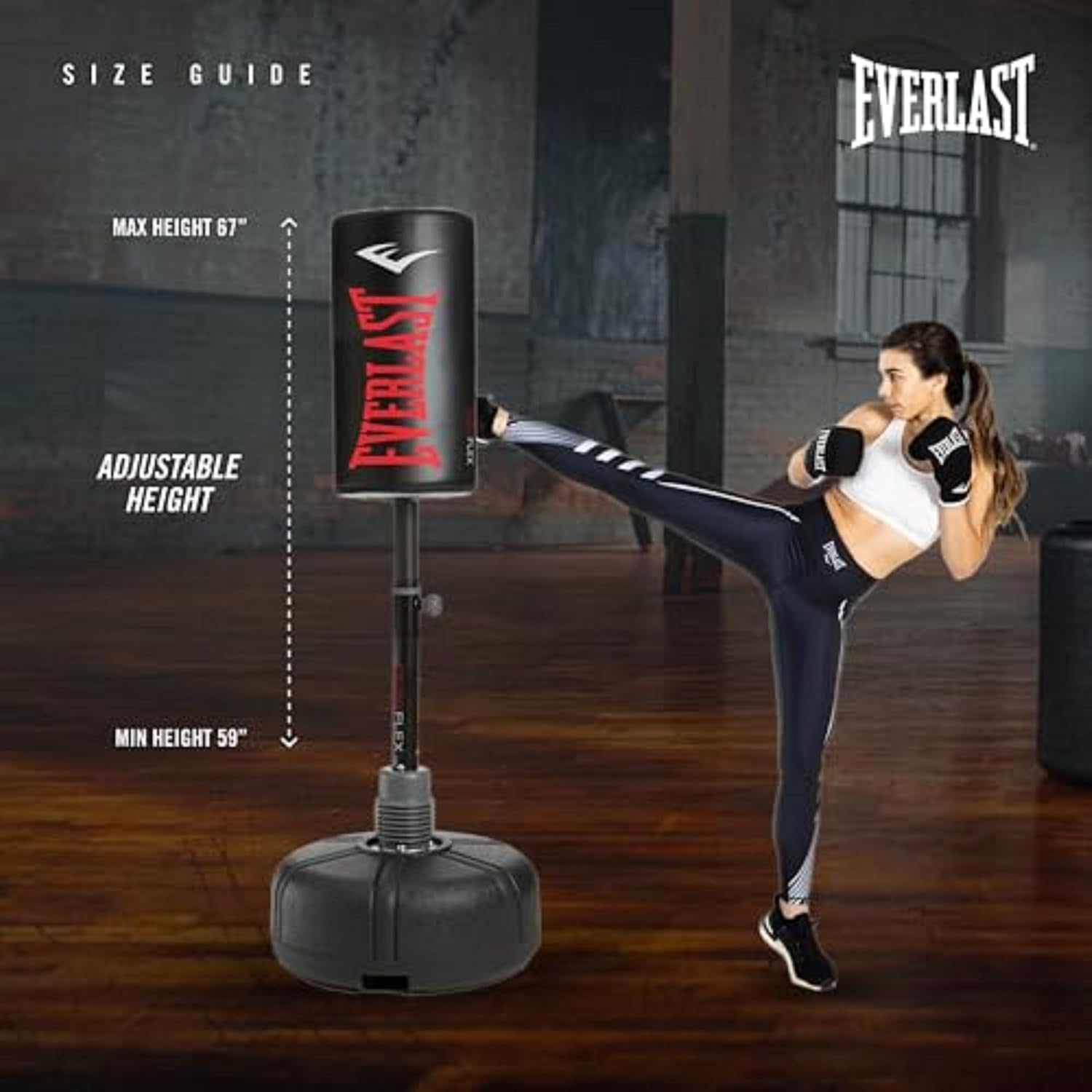 Freestanding Adjustable Punching Bag for Adults | Heavy Boxing Bag with Stand | Free Standing Punching Bag for