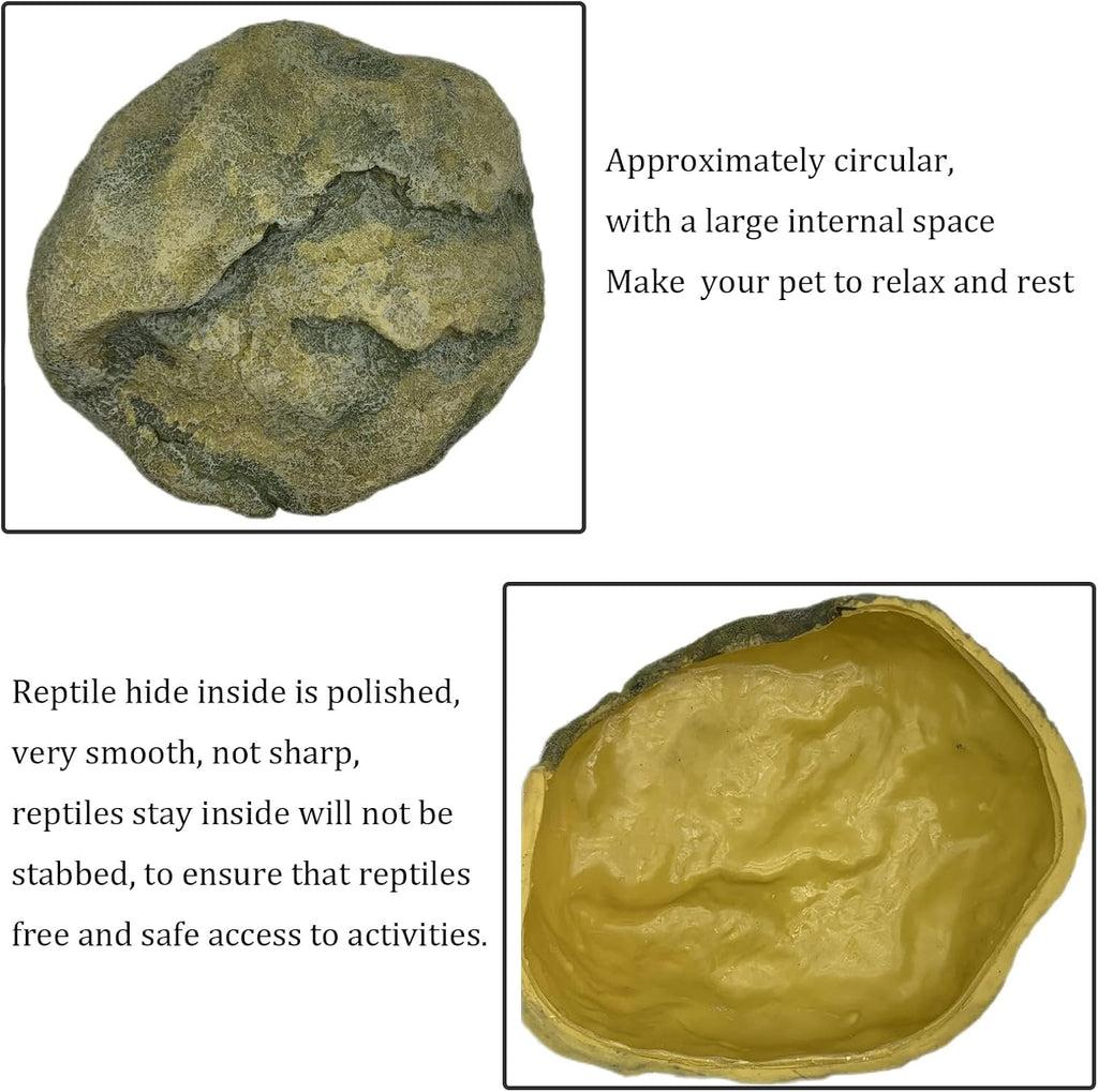Extra Large Reptile Hide Resin Snake Hideout for Ball Pythons Reptile Hides and Caves Simulation Rock Terrarium