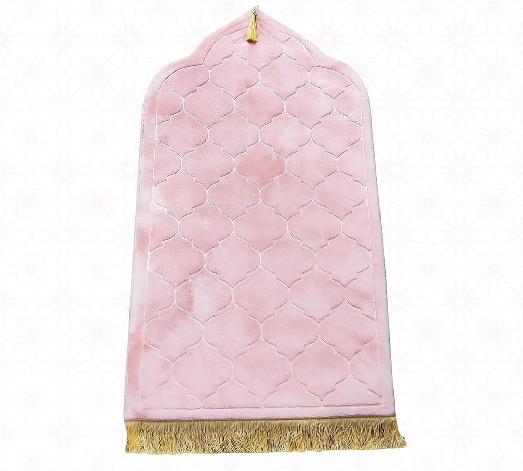 Muslim Prayer Rug with Memory Foam, 25.6x43.3 Inch Soft Padded Islamic Mat, Thick Sajadah for Knees and Forehead