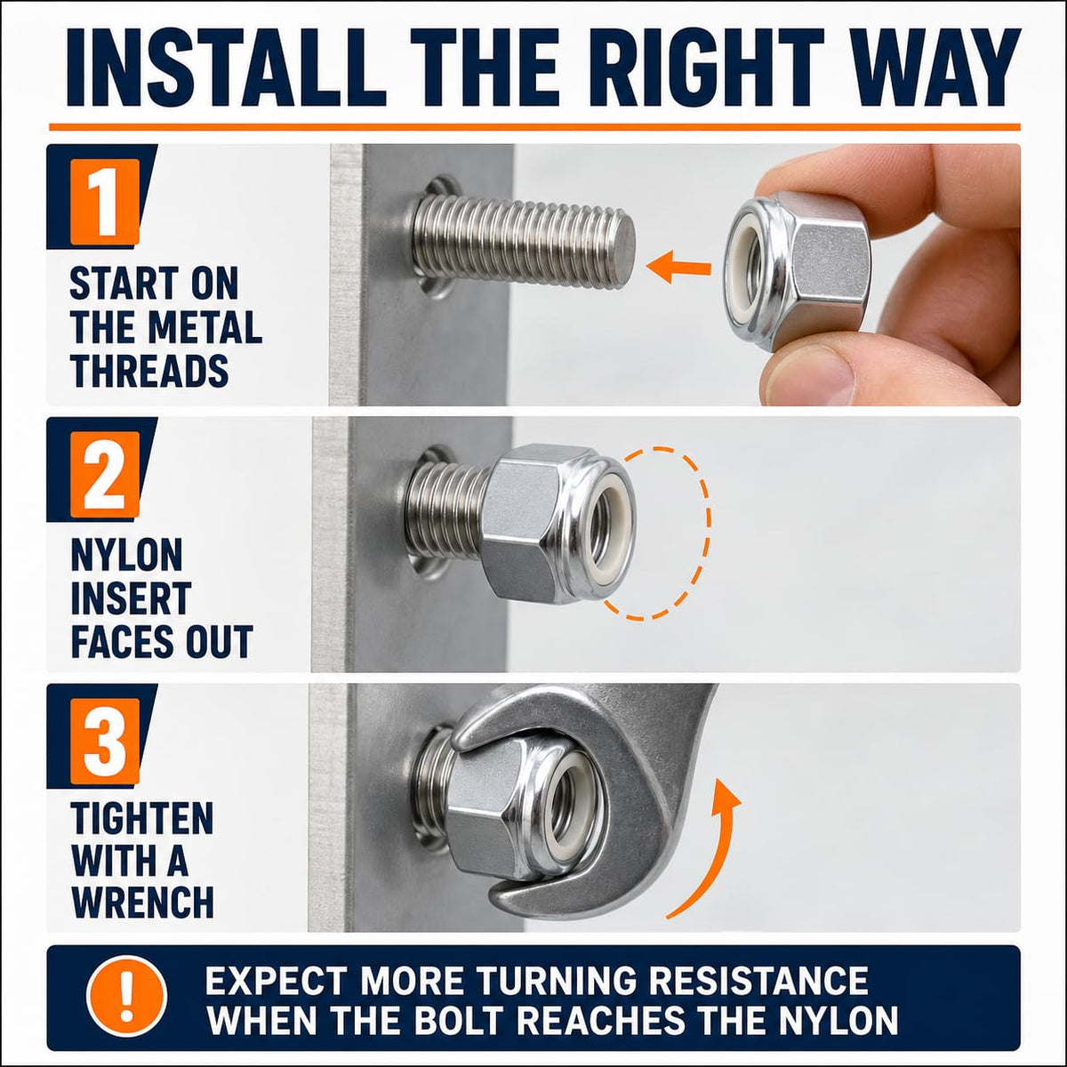 24 Pack 1/2"-13 Inch Lock Nuts,Carbon Steel Galvanized Anti-Rust Nylon Insert Locknuts,Standard Inch Thread Nylock Nuts for Bolts