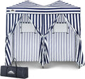 Outdoor Pop Up Changing Room 8x4 ft, 2-Room Portable Privacy Shelter for Beach, Pool, Photoshoots or Dressing Room