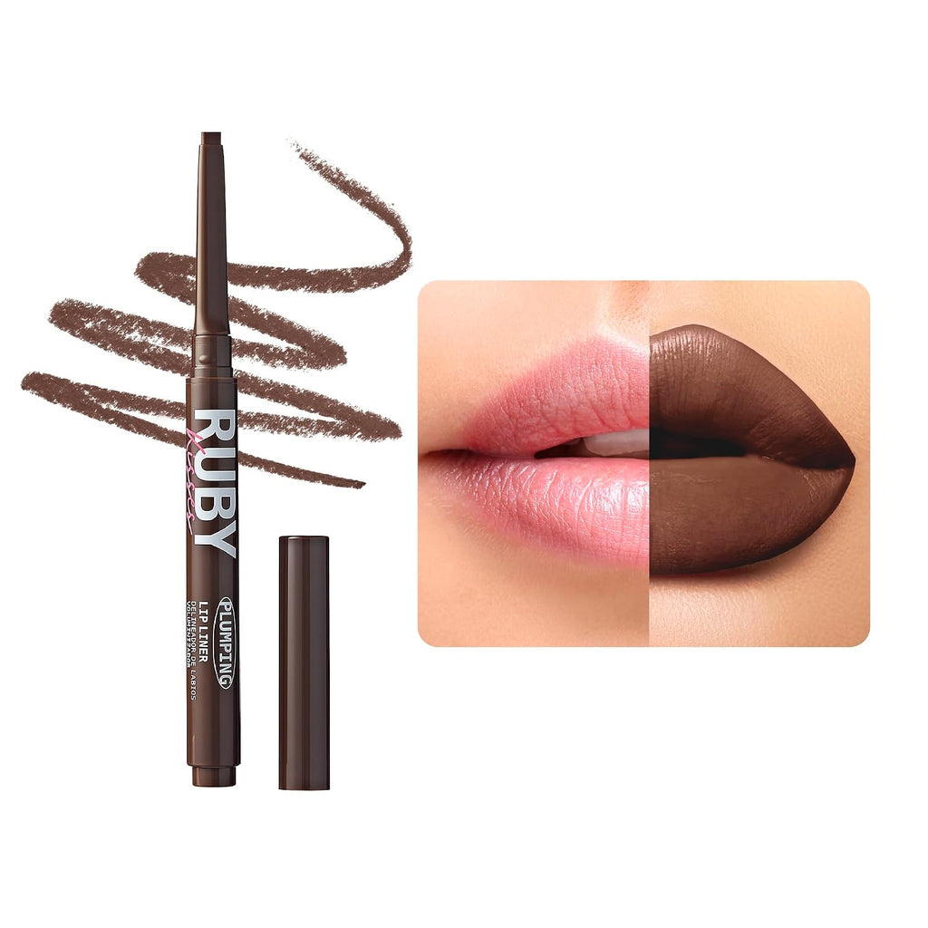 Plumping Effect Lip Liner, Semi Matte, Smudge Proof, High Pigment, Medium to Full Coverage Makeup, Precise Tip, Bold