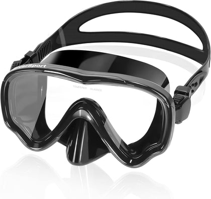 Swim Goggles Adult with Nose Cover, Anti-fog Clear Diving Mask Wide View No Blurring for Men Women Youth
