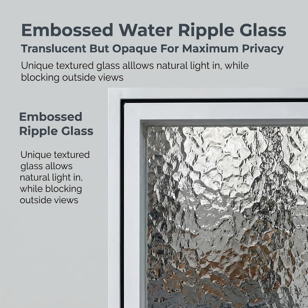 Basement Window Glass, 360° Rotating Hopper Window for Ventilation, Small Window Replacement for Bathroom, Shed