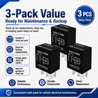 Cuttnell 3-Pack G8HE-1C7T-R1-DC12 Relay 12V 40A 5-Pin