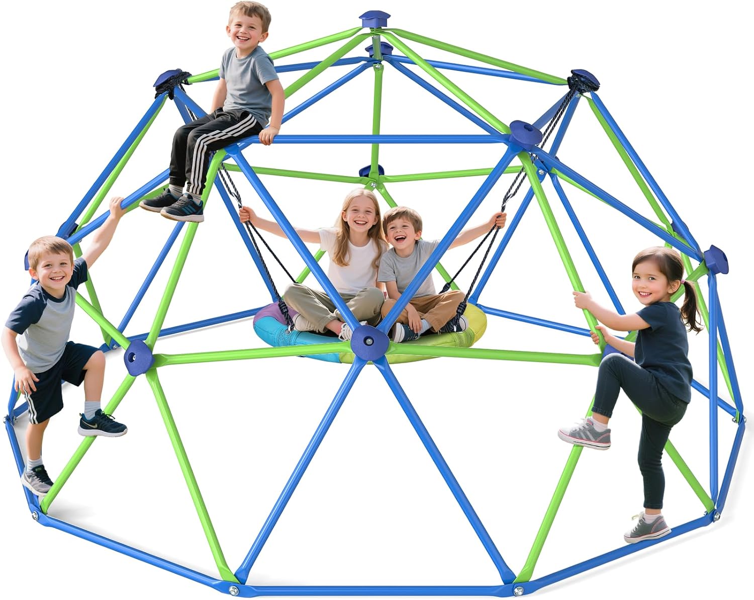 Climbing Dome, 10FT Dome Climber with Canopy Monkey Bars for Kids 3 to 10 Outdoor Play Equipment, Supports up to