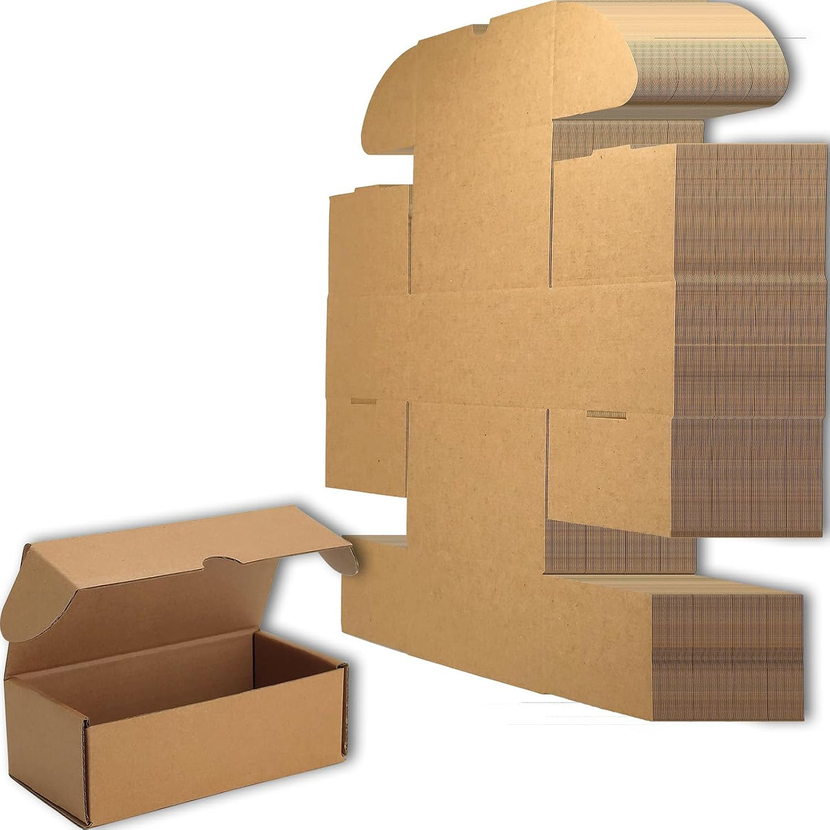 4x3x2 Shipping Boxes Set of 50, Brown Mailer Corrugated Cardboard Box