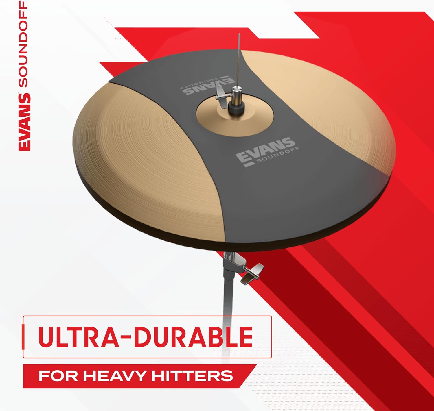 SoundOff Drum Mute Pad Set Rock, 8-Pack | Evans SoundOff mutes reduce drum volume, preserve realistic feel, protect