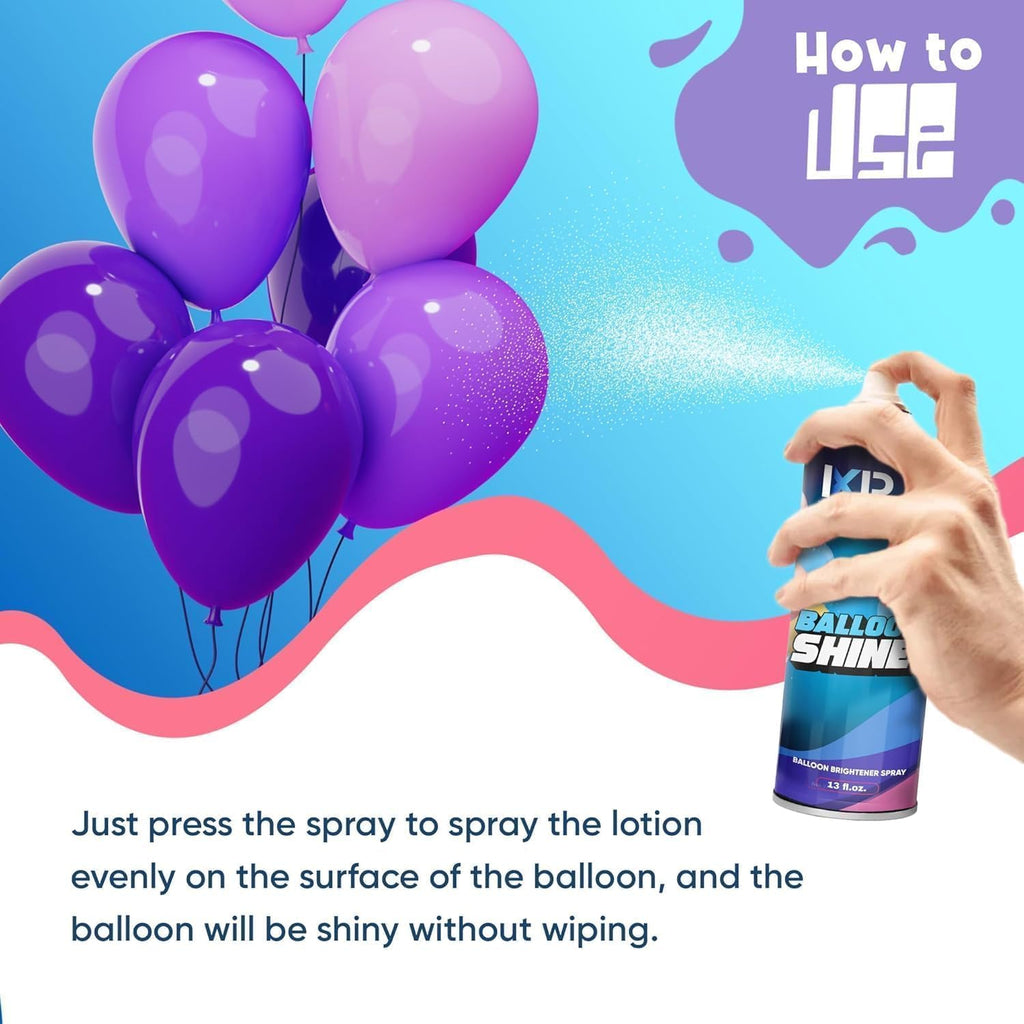 Balloon Shine Spray (16.9 oz) No Need Towel or Gloves, Instant High Shine Gloss Brite Balloons for Party Decoration