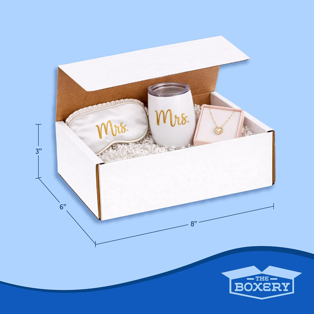 Corrugated Mailers White Tuck Shipping Boxes (8x6x3)
