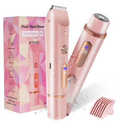 Bikini Trimmer for Women 2in1 High Power Epilators Hair Removal Waterproof Electric Razors Women's Electric Razor