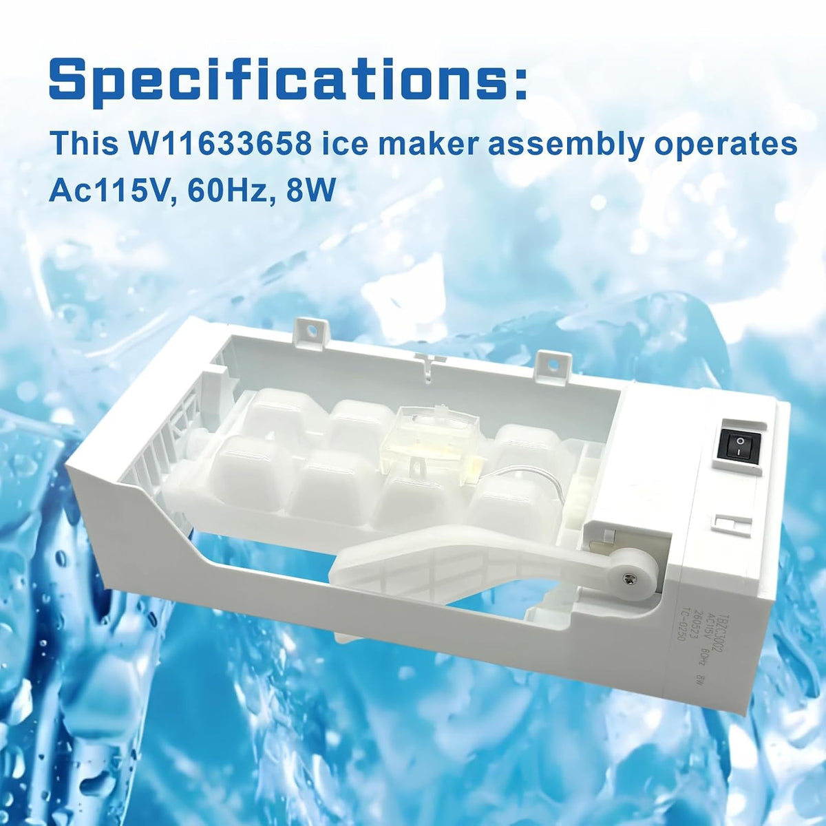 W11700250 W11359448 Ice Maker Assembly Replacement for Refrigerator