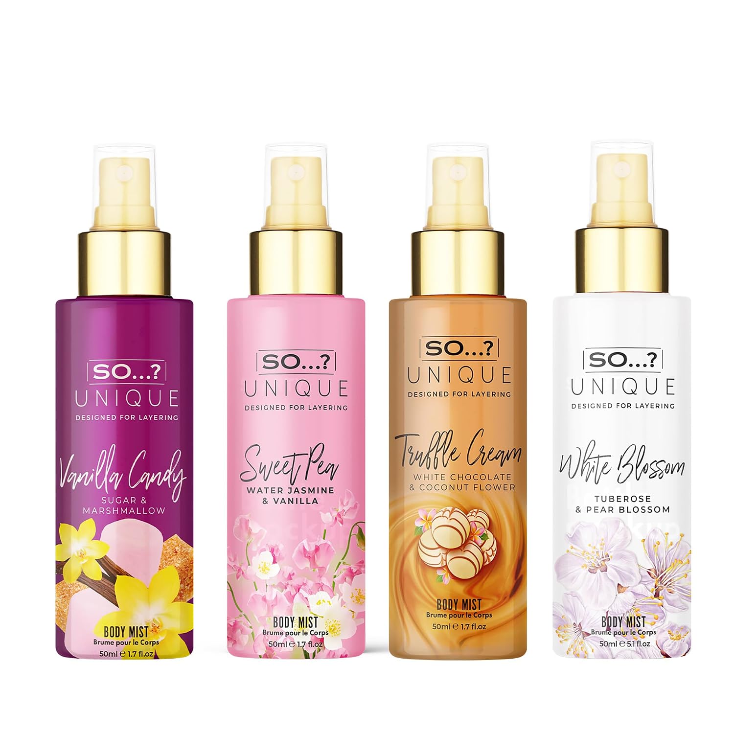 So…? Unique Body Mist Set - Perfumes for Women - Body Spray for Women - Vegan, Cruelty Free - Travel Size Gift Set