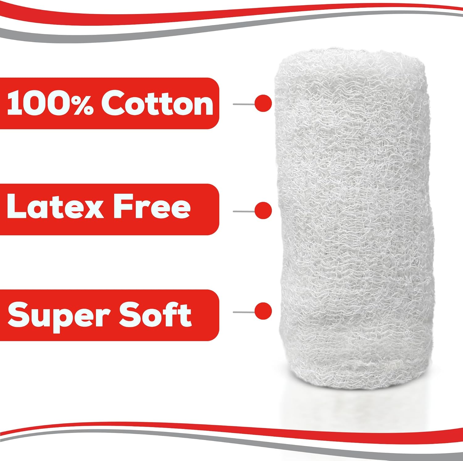 Kerlix Gauze Bandage Rolls - 4 1/2 in x 4.1 Yds, 6 Ply - 6 Single Sterile Pocuhes- Extra Absorbency - Latex Free
